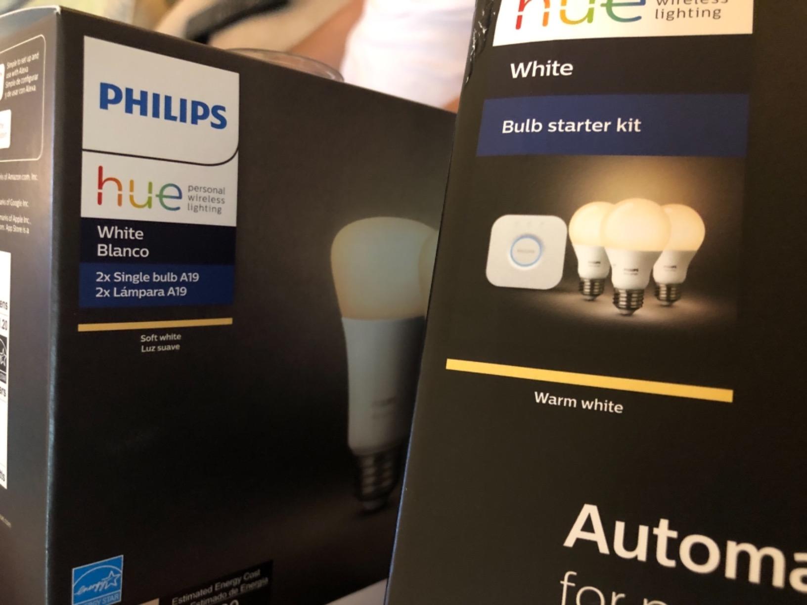 Philips Hue White and Color Ambiance LED Smart Light Bulb Starter Kit, 3 A19 Smart Bulbs & 1 Hue Hub (Works with Alexa, Apple HomeKit & Google Assistant) customer photo 1