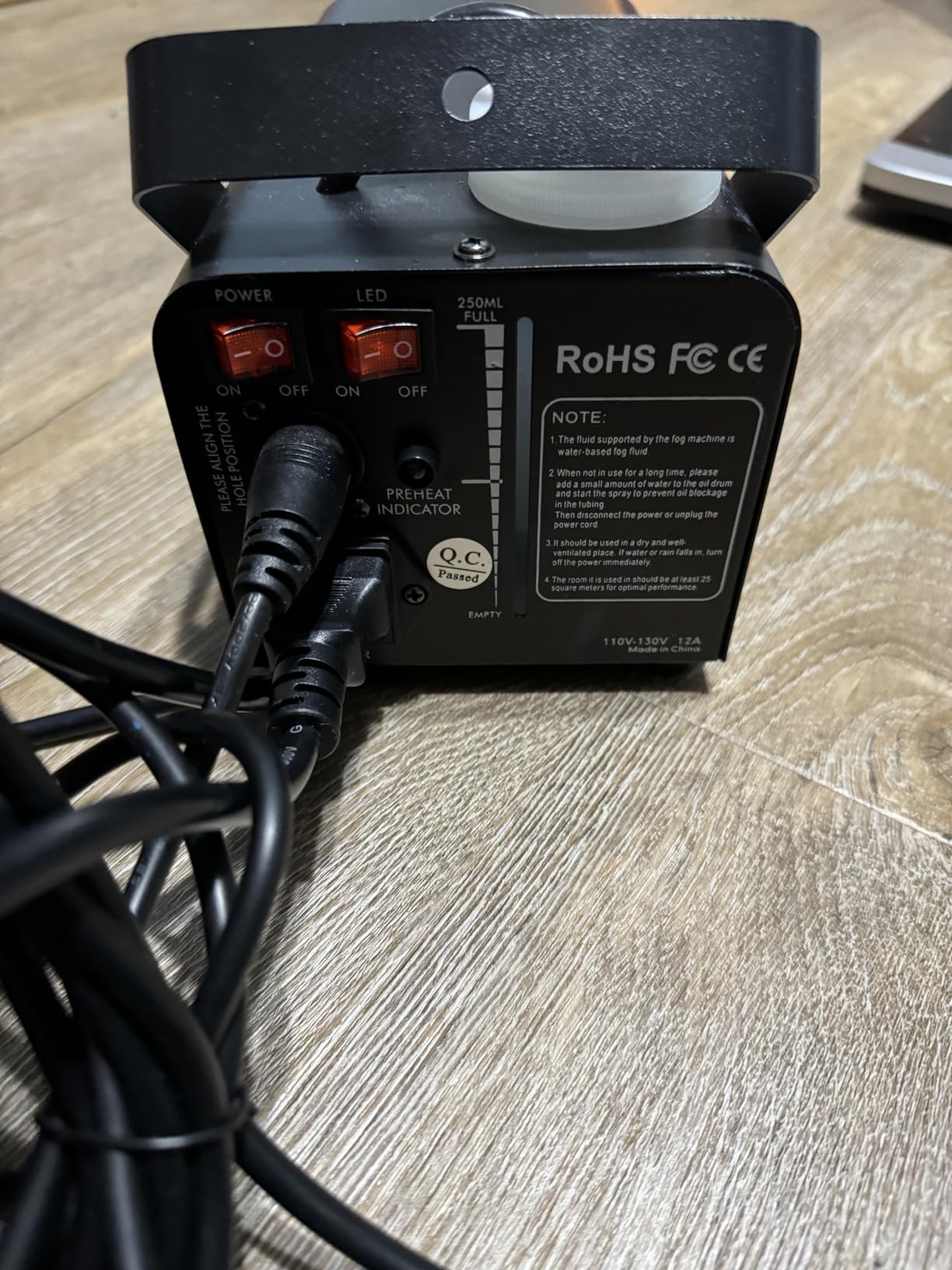 Fog Machine JDR Smoke Machine Controllable LED Light 500W and 2000CFM Fog Disinfection with Wireless and Wired Remote Control for Weddings, Halloween,Parties or Disinfection with Fuse Protection customer photo 2