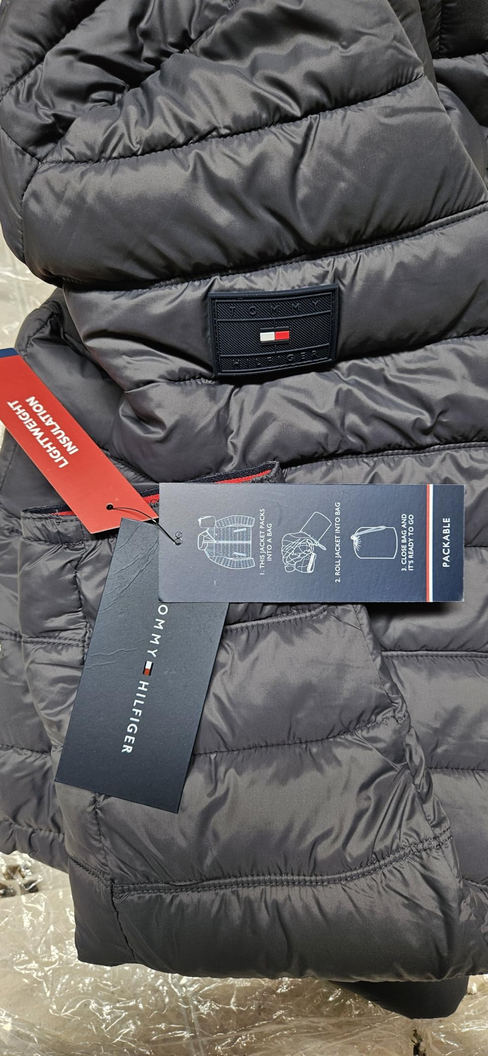 Tommy Hilfiger Mens Embroidered Logo Puffer Jacket customer photo 1