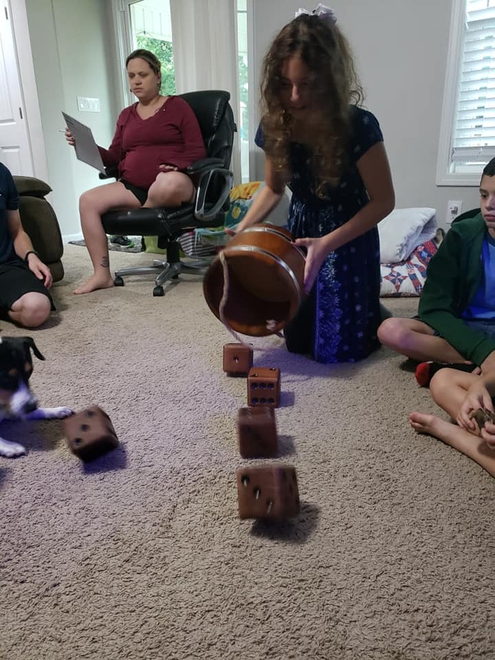Swooc Games - Yardzee, Farkle & 20+ Giant Dice Games (All Weather) Yard Dice with Wooden Bucket, 5 Scorecards & Marker - Jumbo Dice Yard Game - Extra Large Yard Game for Adults - Jumbo Lawn Fun customer photo 2