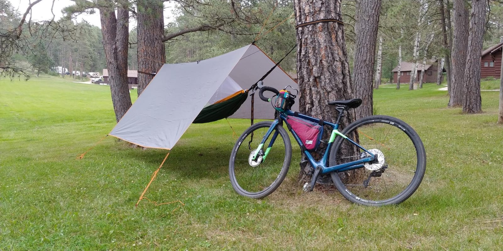 Ryno Tuff XL 2 Person Camping Hammock with Mosquito Net & Rain Fly - Compact Double Hammock with Bug Net, Tarp, Pocket, Tree Straps & Heavy Duty Carabiners - Parachute Grade Nylon Holds Over 600lbs customer photo 1