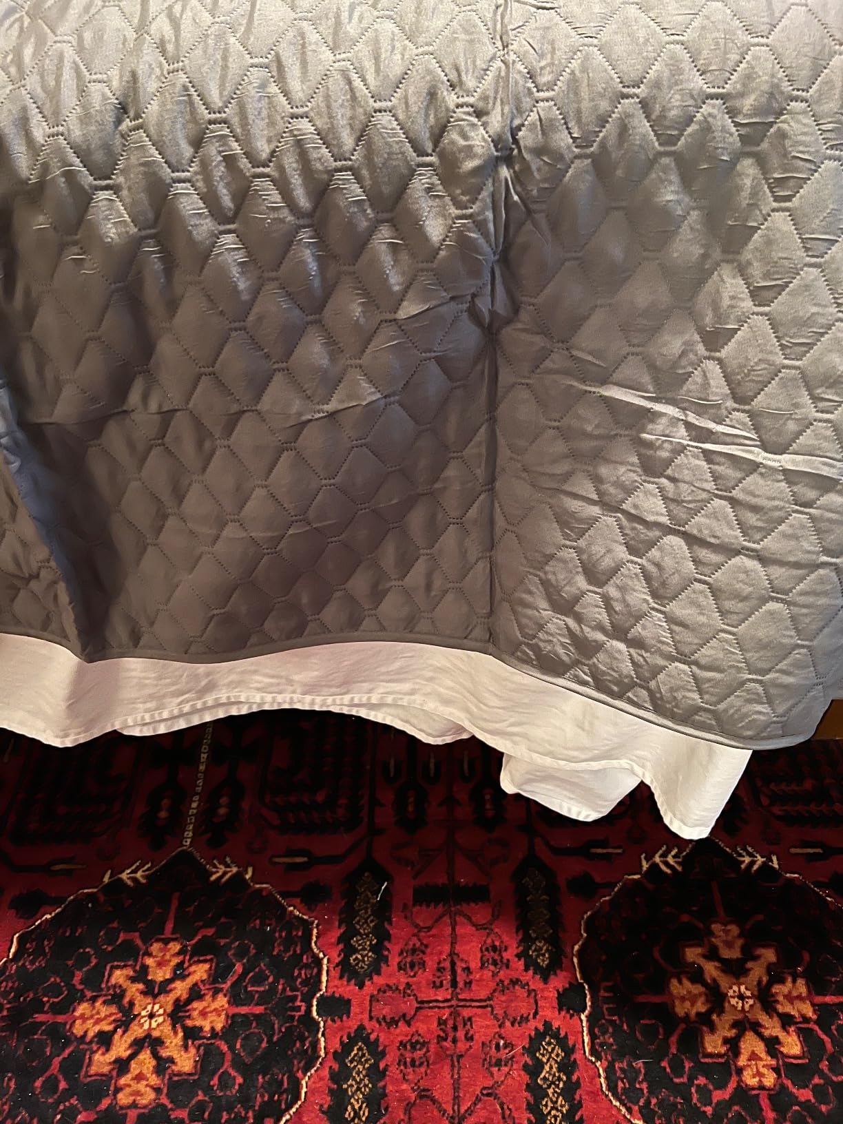 Exclusivo Mezcla Reversible King Size Quilt Bedding Set, Grey | Lightweight Bedspreads with 2 Pillow Shams, Soft Microfiber, All Season Bed Coverlets for Bedroom Guest Room, 104x96 Inch customer photo 2