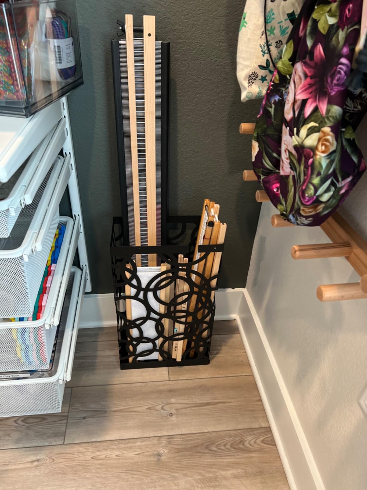 BIRDROCK HOME Decorative Umbrella Stand with Removable Water Tray - Large Freestanding Umbrella Rack and Cane Walking Stick Organizer - Metal customer photo 1