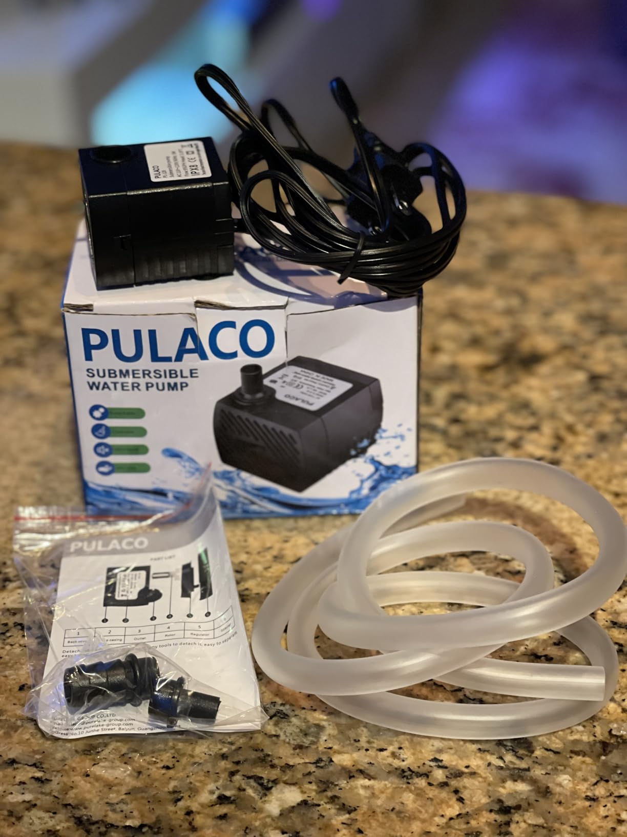 PULACO 95GPH 5W Mini Water Pump with 3.3 ft Tubing customer photo 2