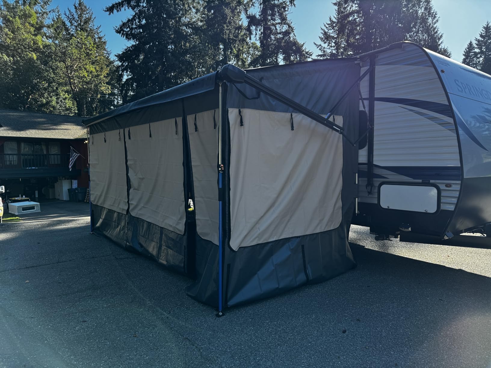 ShadePro - Villa RV Awning Screen Room - Add Room for Your Family Under Your RV Awning - Camper Screen Room for RV Patio or Porch Enclosure - Size 15 feet customer photo 1
