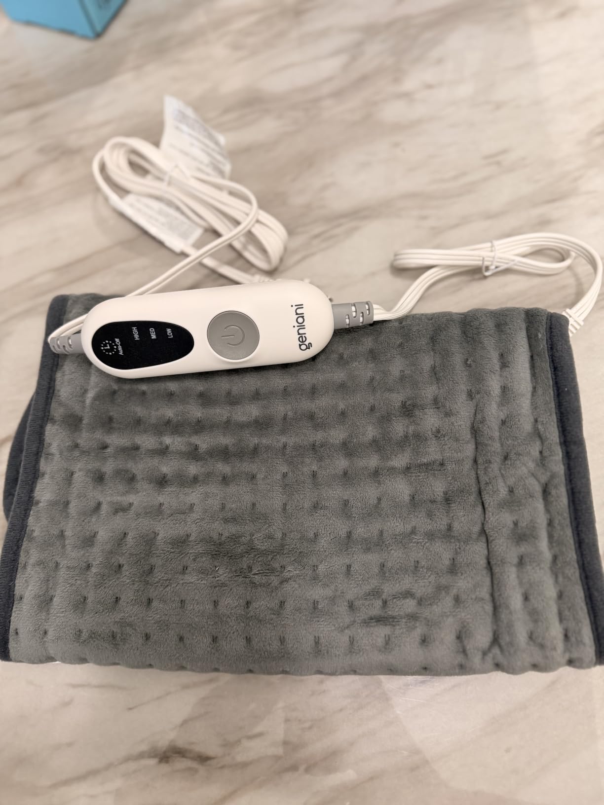 GENIANI Electric Heating Pad for Back Pain & Cramps Relief, Electric Throw, Self Care Gifts for Women, Heating Pad for Neck & Shoulder, Machine Washable Microplush, Auto Shut Off (12