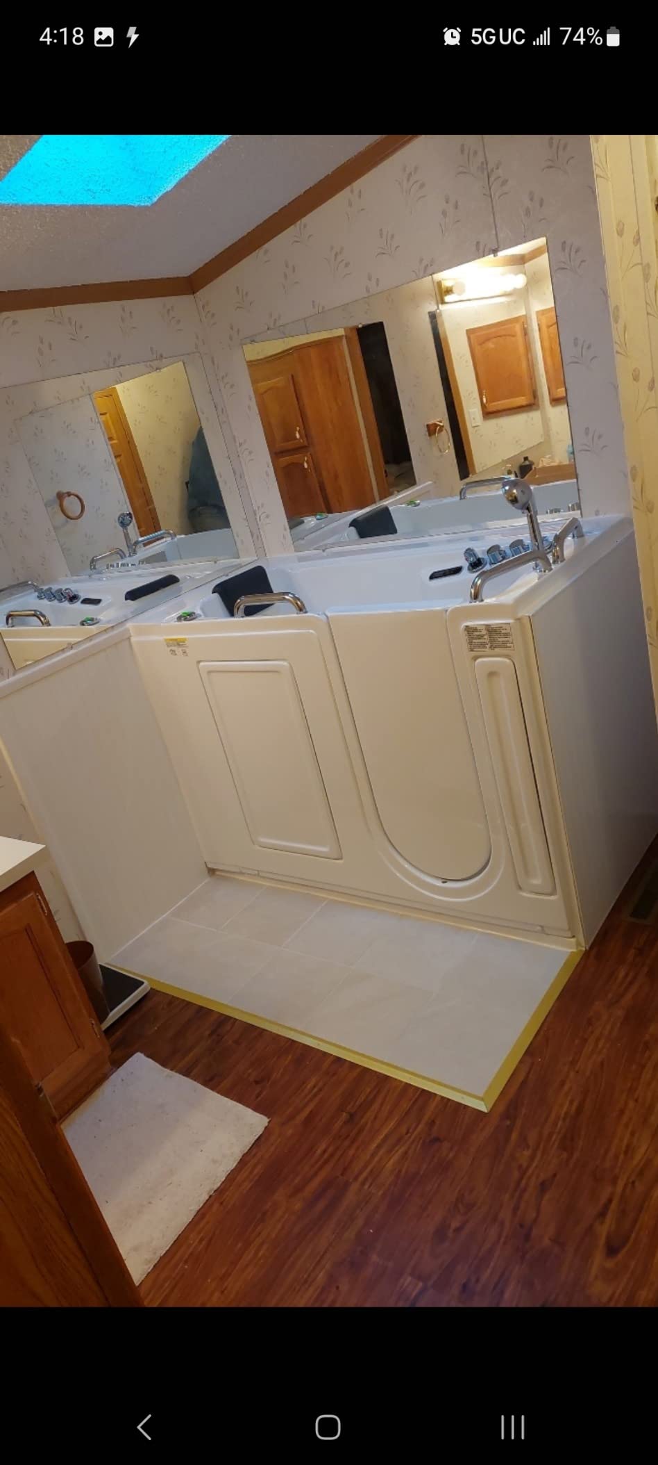 ANZZI Walk In Tub, 27 X 53 In, Right Drain, 12 Whirlpool & 18 Air Jets | Soothing Hydrotherapy Targeted 12 And 18 Acu Stream Work, Integrated Grab Bars Slip Resistant Flooring customer photo 1