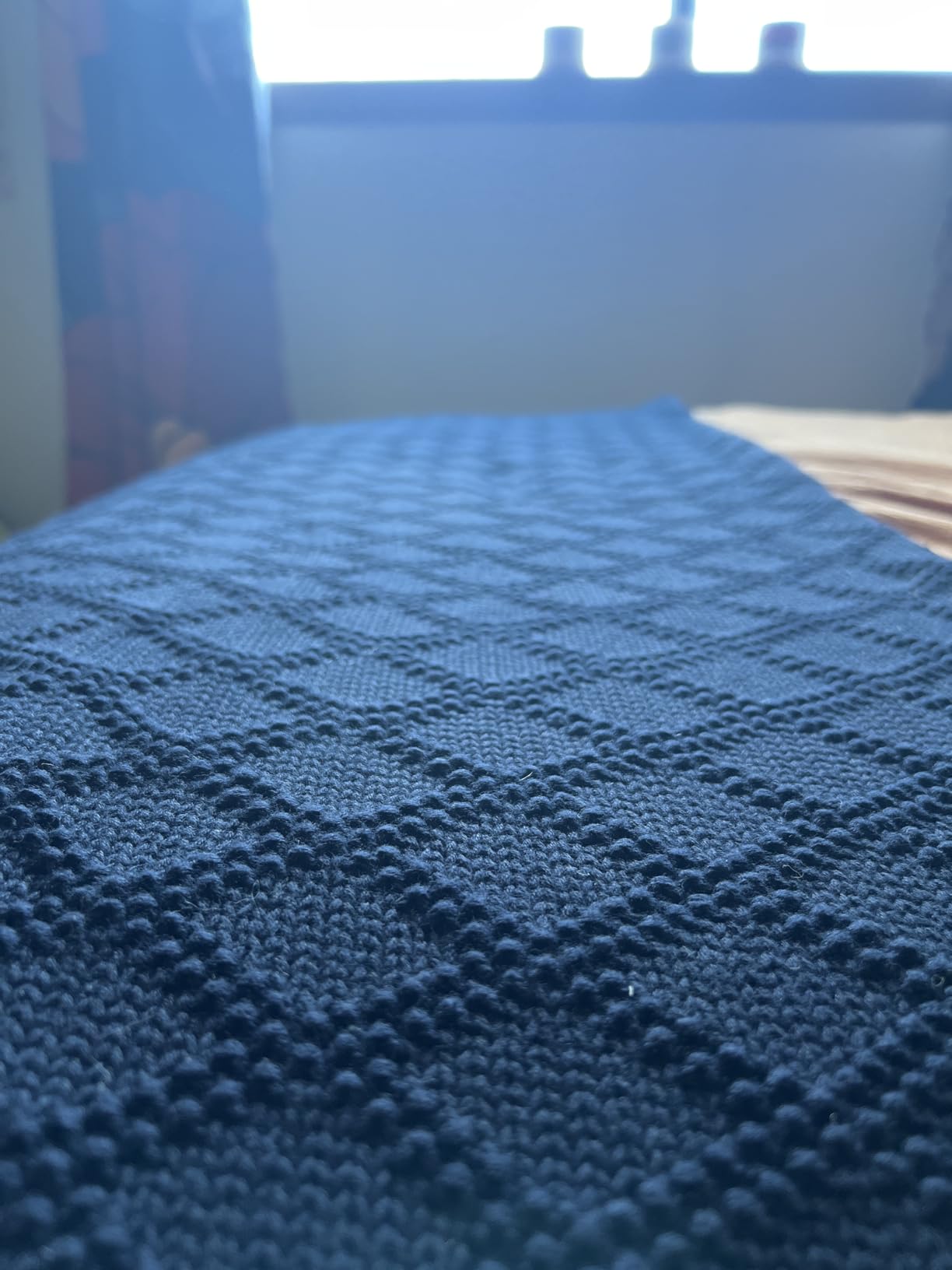 Large Dark Brown Cotton Knit Throw Blanket for Couch Sofa Bed - Home Decorative Soft Cozy Sweater Woven Fall Cable Knitted Blankets - 3.4 pounds 60 x 80 Inch customer photo 1