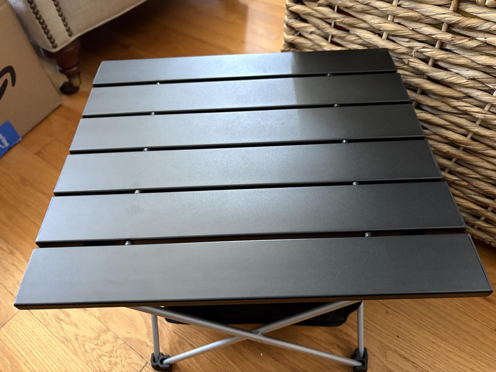 Grope Portable Camping Table,Aluminum Folding Beach Table (Black-S) | Portable & Easy to Carry, With Carry Bag for Camping, Prefect for Outdoor, Picnic, BBQ, Cooking, Festival, Beach, Home Use customer photo 2