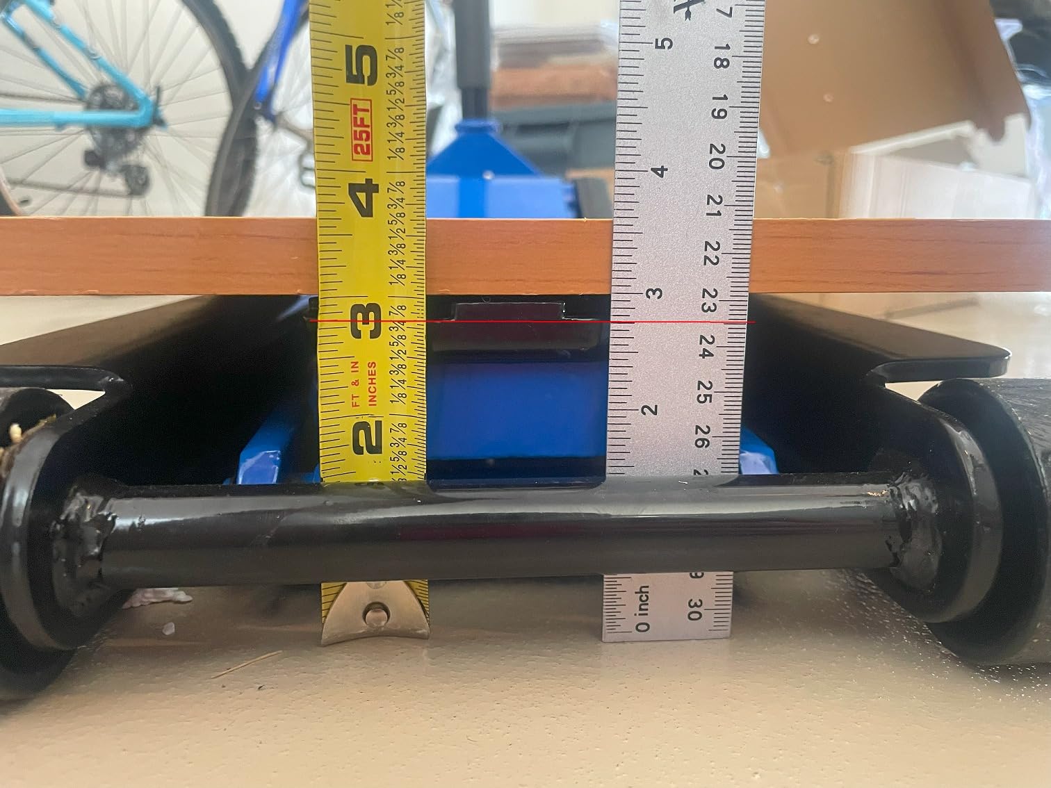 K Tool International XD63105 2 Ton Extra Long Low Profile Service Jack 2.75 to 24 Inch Lift Range Dual Pump Piston Fast Lift 45.25 Inch Handle Load Limiting and Bypass Valves for Automotive Shop Use customer photo 2