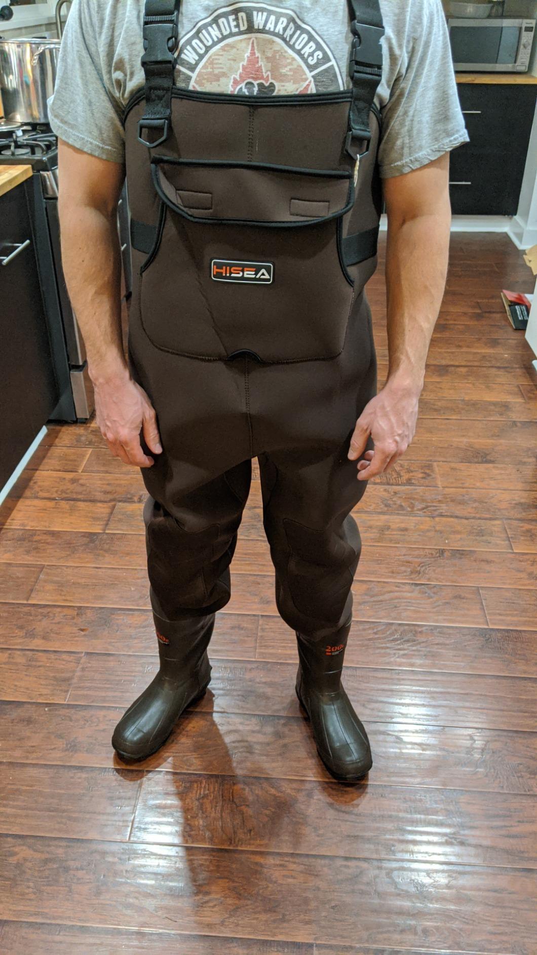HISEA Fishing Chest Waders for Men & Women Waterproof Neoprene Wader Boot customer photo 2