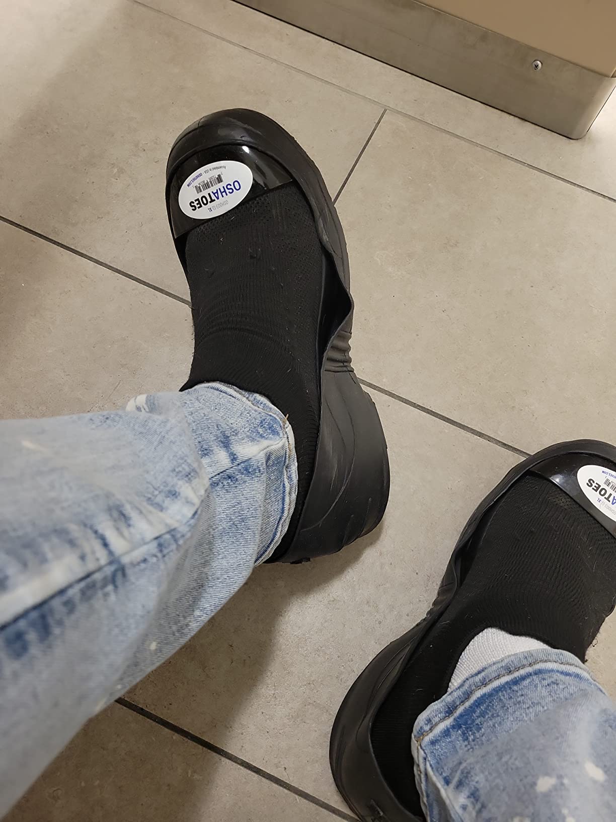 Oshatoes Jet Steel Toe Cap Safety Overshoes - Black customer photo 2