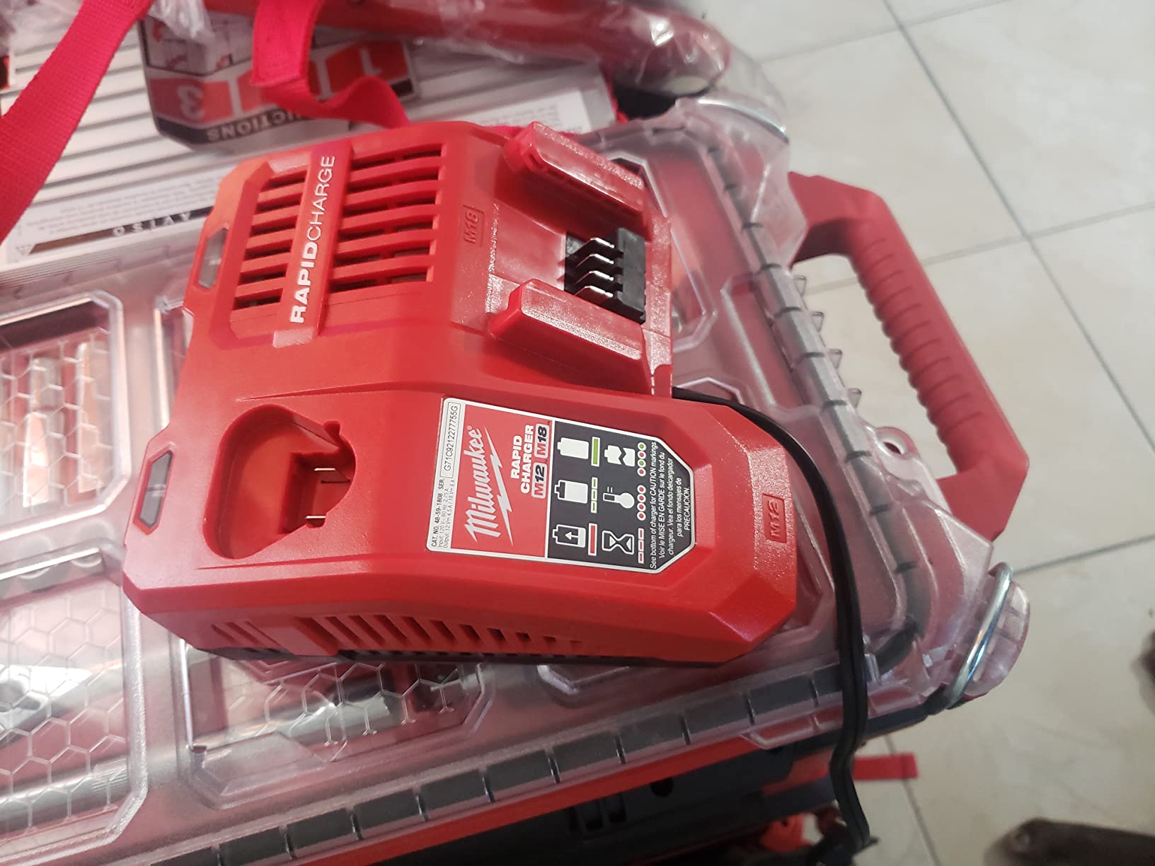 Milwaukee 48-59-1808 M12 and M18 12 Volt/18 Volt Lithium-Ion Multi-Volatge Rapid Battery Charger (Non-Retail Packaging) customer photo 2