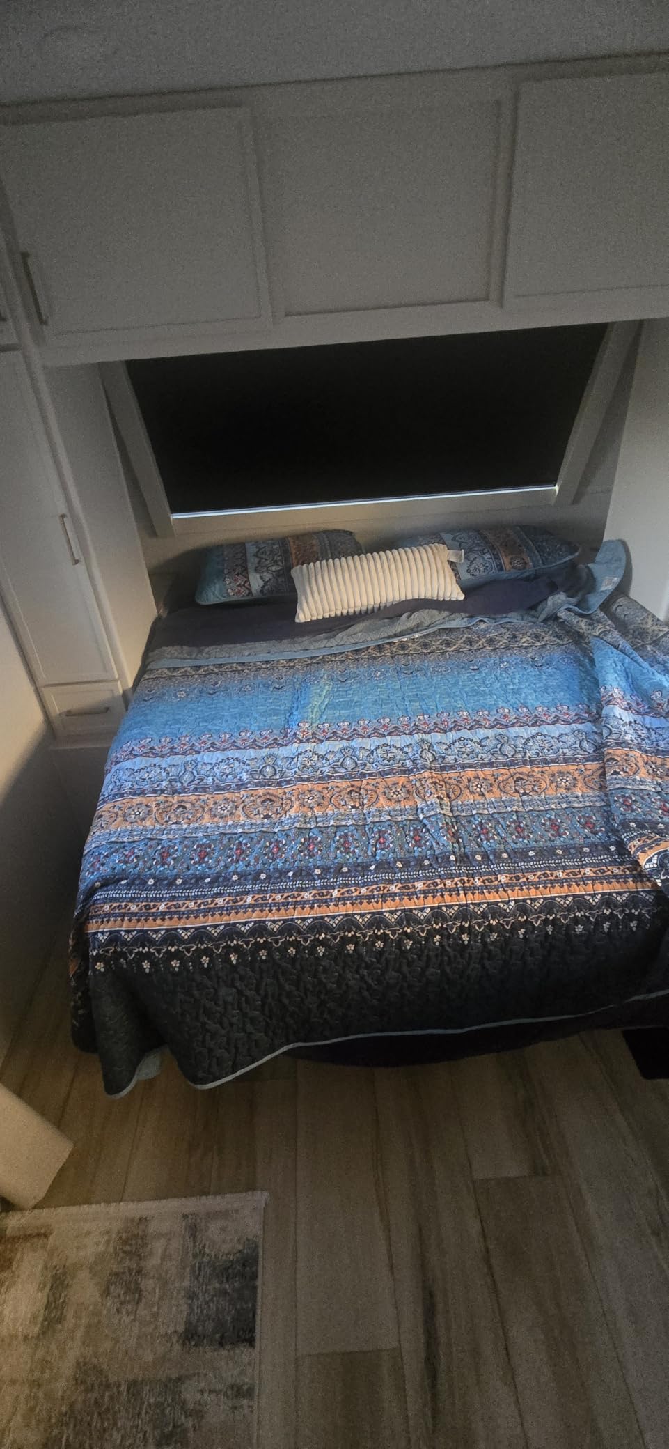 WONGS BEDDING Quilt Set King Size, Boho Stripe Bedding Set, Blue Red | Colorful Bohemian Striped Plaid Printed Bedspread, Lightweight Microfiber Coverlet, 2 Pillowhams, All Season 104