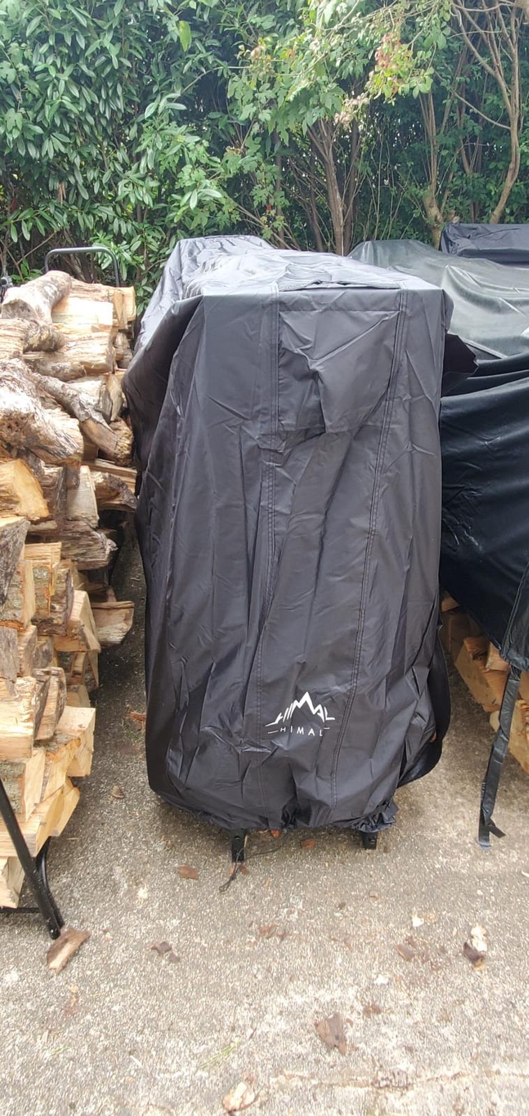 Himal 4ft Firewood Rack Cover Outdoor Waterproof, Black | Heavy Duty 600D Oxford Weather Resistant Fire Wood Storage Rack Cover with Buckle and Hook Loop Tape customer photo 2