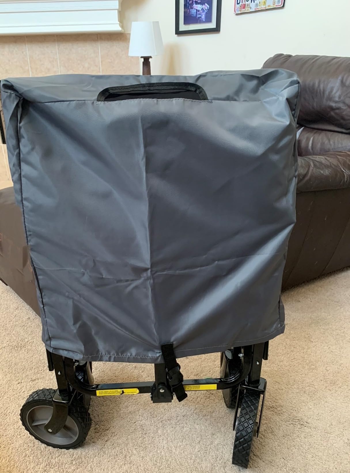 Amazon Basics Collapsible Heavy Duty Utility Wagon for Outdoor Sports, Camping, Garden, and Shopping, 265 Pounds Capacity, 27.6 x 40.9 x 20 inches, Black customer photo 1