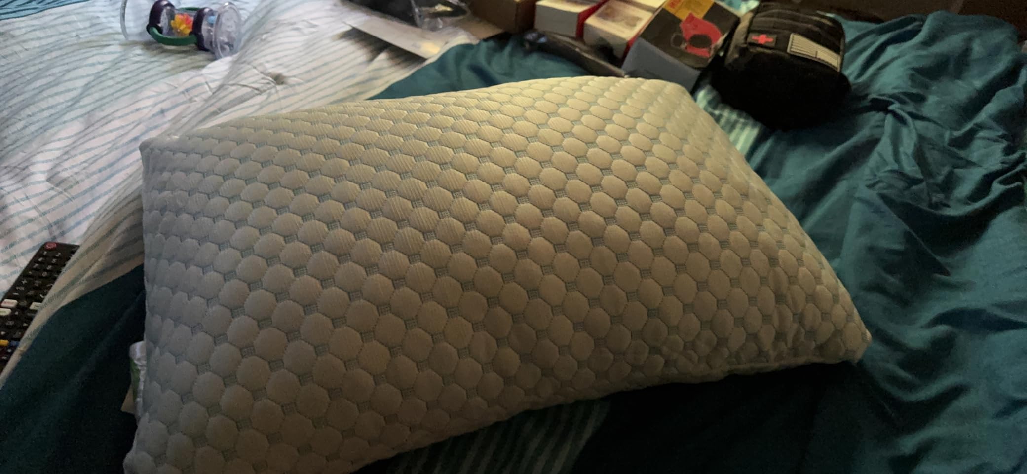 Nestl Cooling Body Pillow for Sleeping 1 Pack, Luxury Shredded Memory Foam Body Pillows, Adjustable Cold Gel Pillows for Hot Sleepers, Supportive Long Pillow for Bed Side Back Stomach Sleepers customer photo 2