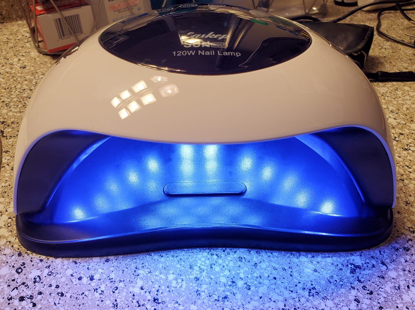 Easkep 120W UV Light for Nails - UV Nail Lamp with Gloves Kit Nail Dryer Lamp for Gel Nails Professional for Home and Salon customer photo 2