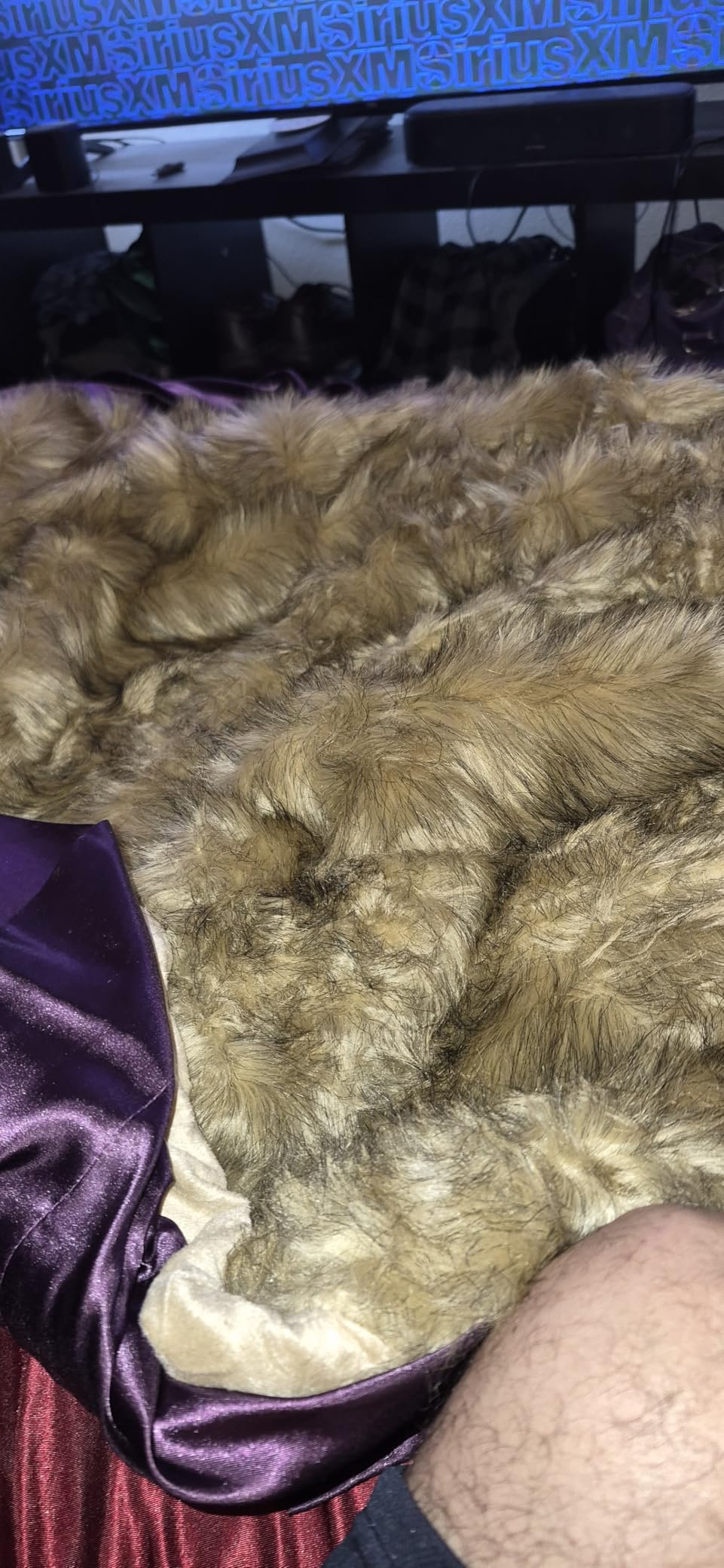 BATTILO Luxury Brown Faux Fur Throw Blanket for Couch,50