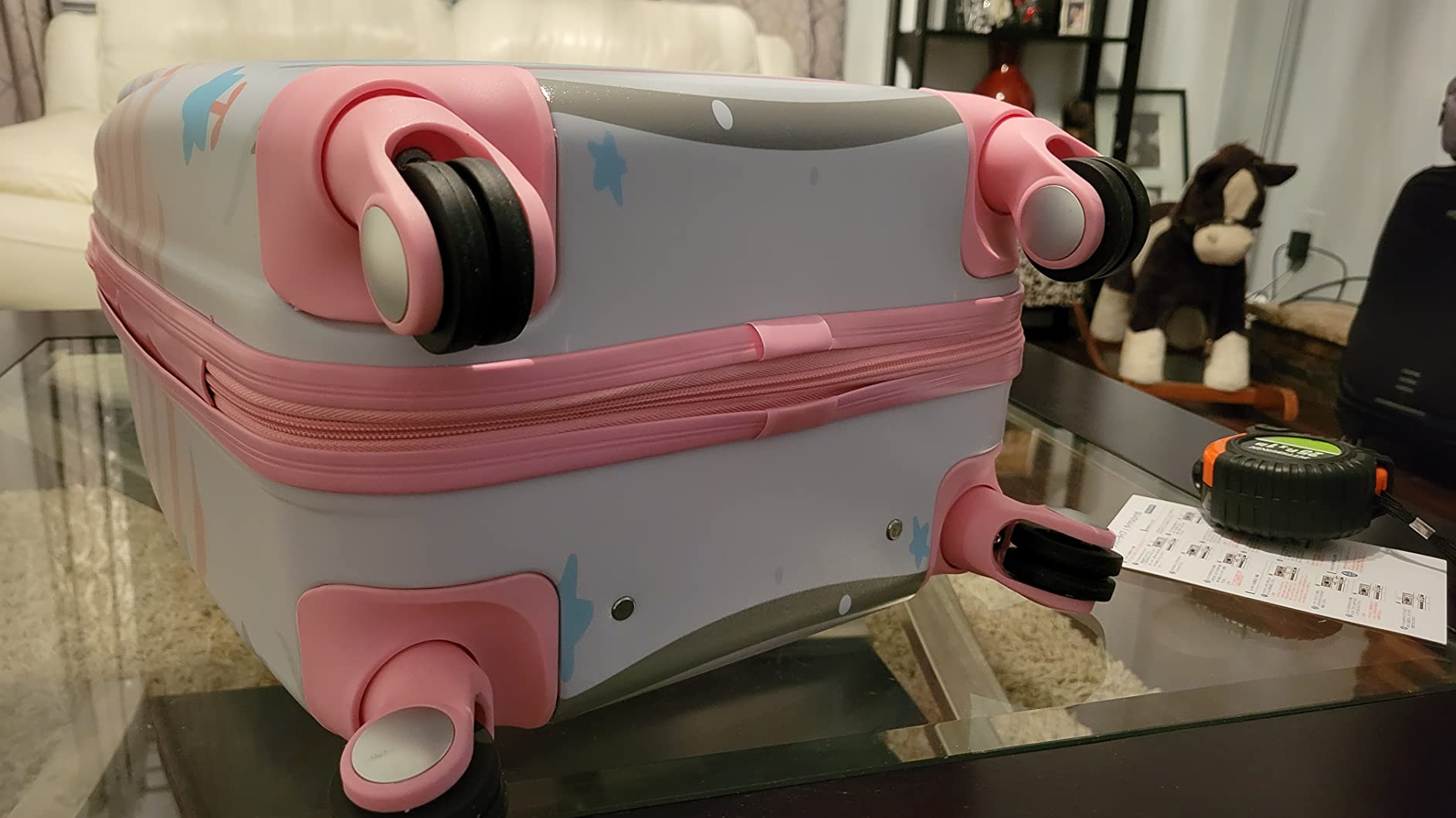 GURHODVO Kids Carry On Luggage for Boy's, Girl's Children Rolling Suitcase with 4 Spinner Wheels Hardshell Case for Toddler to Travel (airplane) customer photo 1