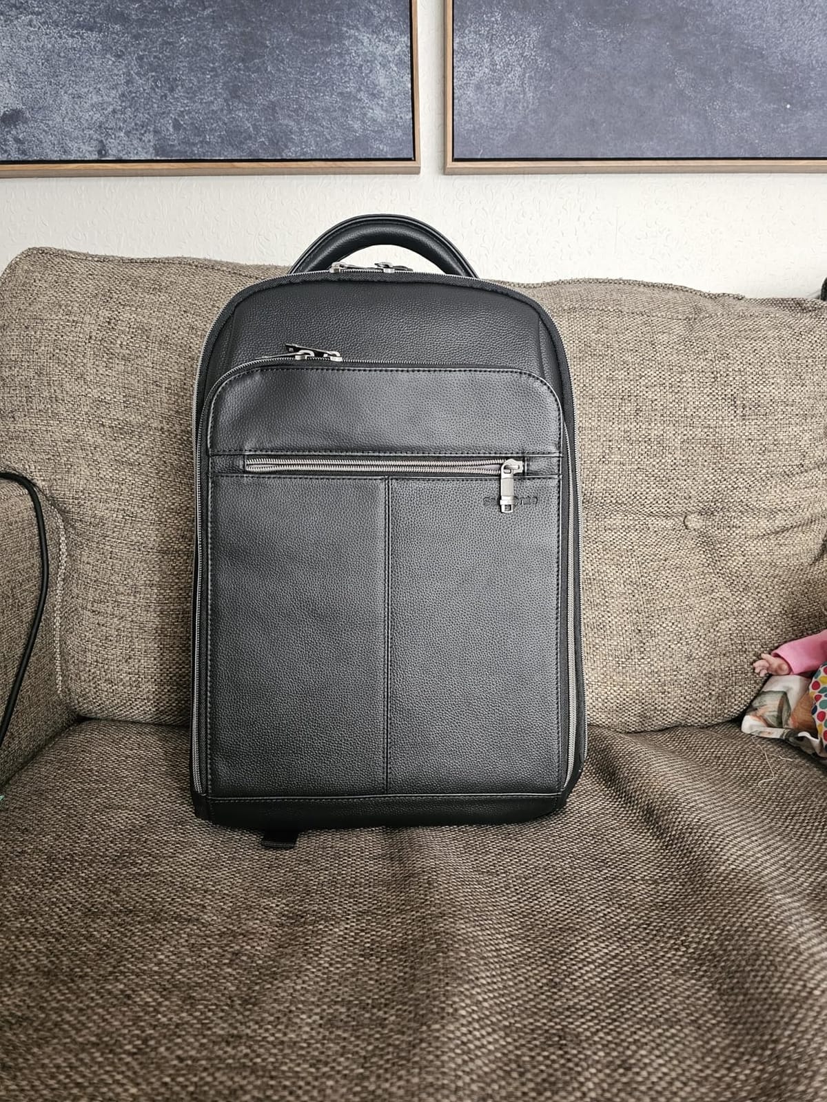 Samsonite Classic Leather Backpack, Cognac, One Size customer photo 2