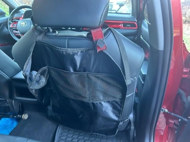 lebogner Back Seat Cover for Kids + 6 Pocket Storage Organizer, 2 Pack X-Large Kick Mats Backseat Protector with iPad Tablet Holder, Car Seat Back Protectors for Vehicles to Protect from Dirt & Mud customer photo 2
