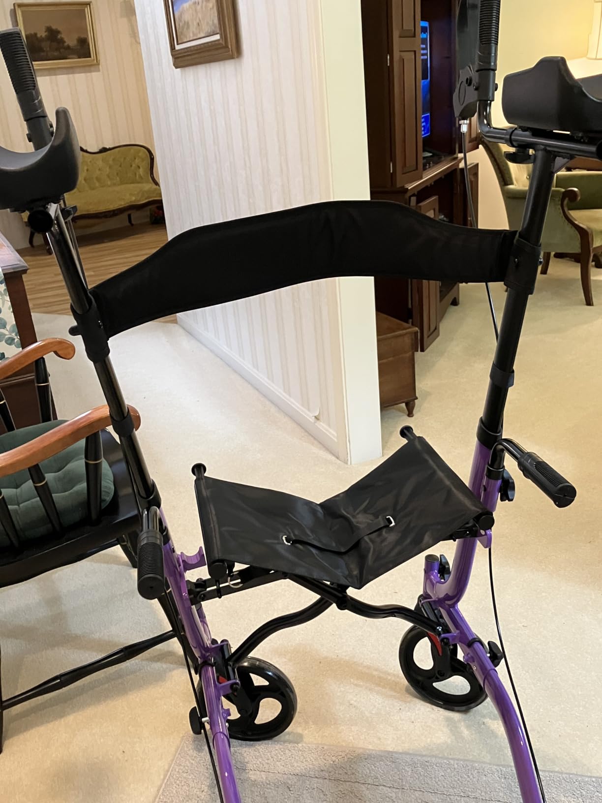 Vive Mobility Upright Walker with Seat - Stand Up Rollator, Arm Rests customer photo 2