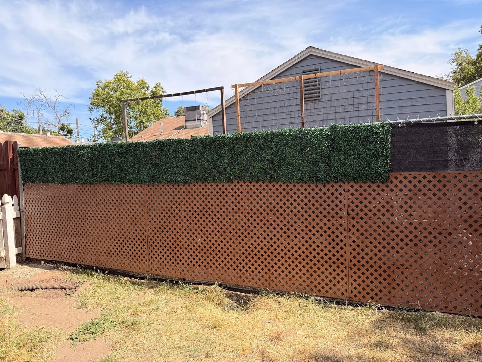 Sunnyglade 6 ft x 50 ft Privacy Screen Fence Heavy Duty Fence Cover Black | Privacy Fence Screen with UV Resistant Mesh, Reinforced Grommets and Breathable Design for Balcony, Patio, Garden & Backyard customer photo 2