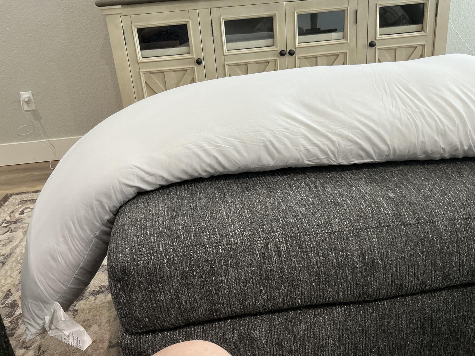DOWNCOOL Large Body Pillow Insert- Breathable Full Body Pillow for Side Sleeper - Soft Long Bed Pillow for Adults - 20 x 54 inch (White) customer photo 1