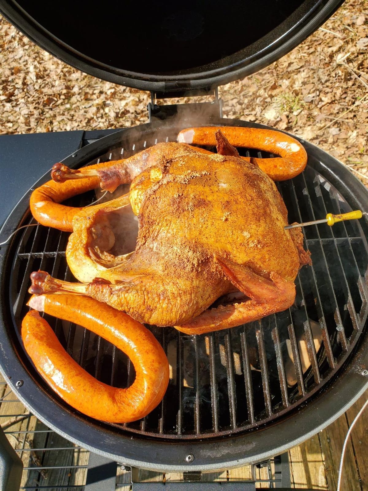 Char-Griller® AKORN® Kamado Charcoal Grill and Smoker with Durable Grill Cart, Cast Iron Grates and Warming Rack, 445 Cooking Square Inches in Sapphire, Model E56520 customer photo 1