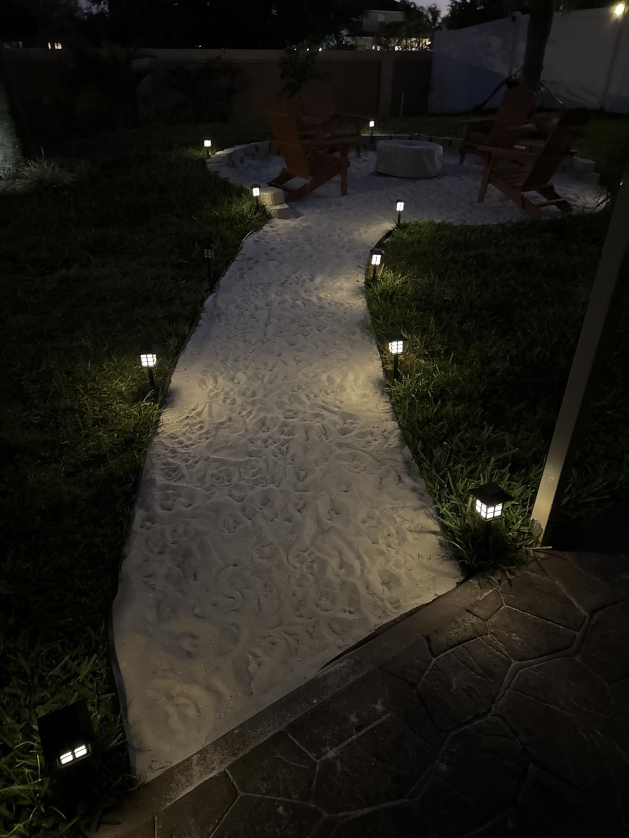 GIGALUMI Solar Lights Outdoor Waterproof 12 Pack, LED Garden Decor | Warm White LED Solar Garden Lights Outdoor Decor, 8 Hours of Landscape Lighting for Garden customer photo 1