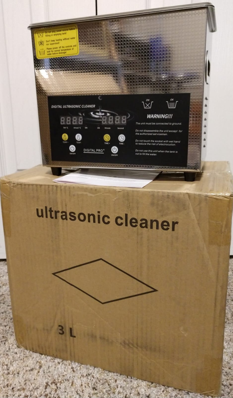 VEVOR 15L Upgraded Ultrasonic Cleaner (600W Heater,360W Ultrasonic) Professional Digital Lab Ultrasonic Parts Cleaner with Heater Timer for Glass Dental Instruments Cleaning customer photo 1