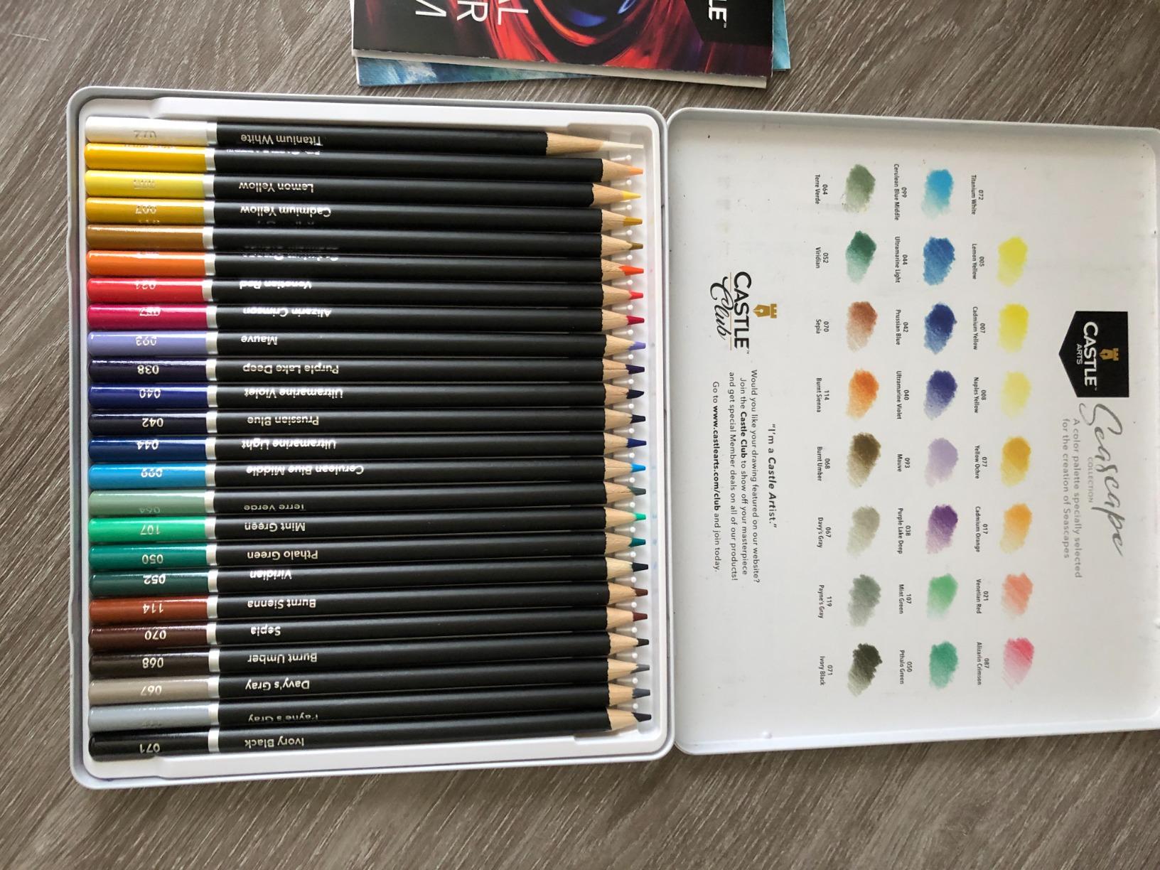 Castle Art Supplies - Urban Sketching 24 Colored Pencil Set in Tin Box, Premium Quality, Smooth Pigmented Cores, Perfect for Cityscape Art customer photo 1