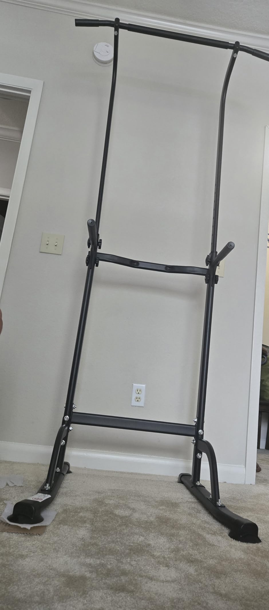 SogesPower Power Tower Dip Station Pull Up Bar Station for Home Gym | 10-Level Adjustable Height Free Standing Pull Up Bar Strength Training Workout Equipment customer photo 1