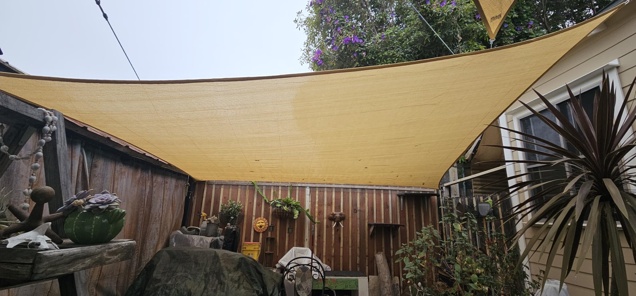 Artpuch Sun Shade Sail 16'X20' Sand Rectangle | Curved Edged, Commercial Grade 185GSM, Permeable Sunshade, Outdoor Canopy for Deck, Backyard, Patio, Custom Size Available customer photo 1