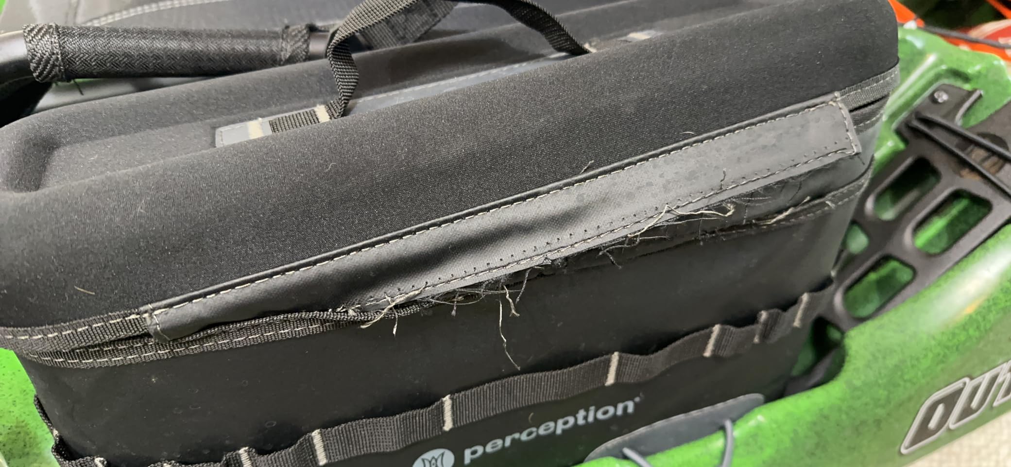 Perception Kayaks Saddle Bag | Tackle Storage System for Outlaw and Showdown Kayak | Holds Two 3600 Plano Boxes | Splash Resistant | Zipper Top |, Black customer photo 1
