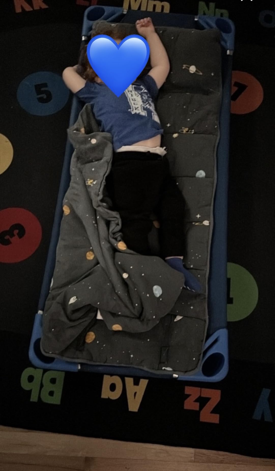 Wake In Cloud - Toddler Nap Mat with Pillow and Blanket, 100% Cotton Fabric, for Kids Boys Ages 3 Plus in Daycare Kindergarten Preschool, Roll Up Sleeping Bag, Galaxy Spaces customer photo 1