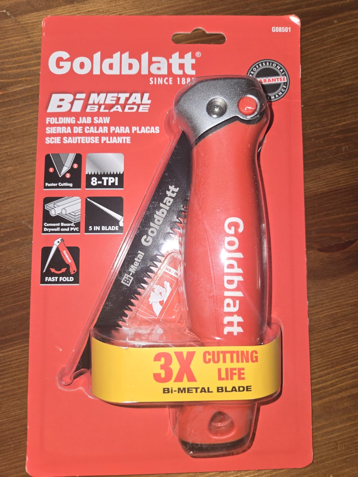 Goldblatt Folding Drywall Saw, 5-Inch Jab Saw for Wallboard, Plywood & PVC customer photo 2
