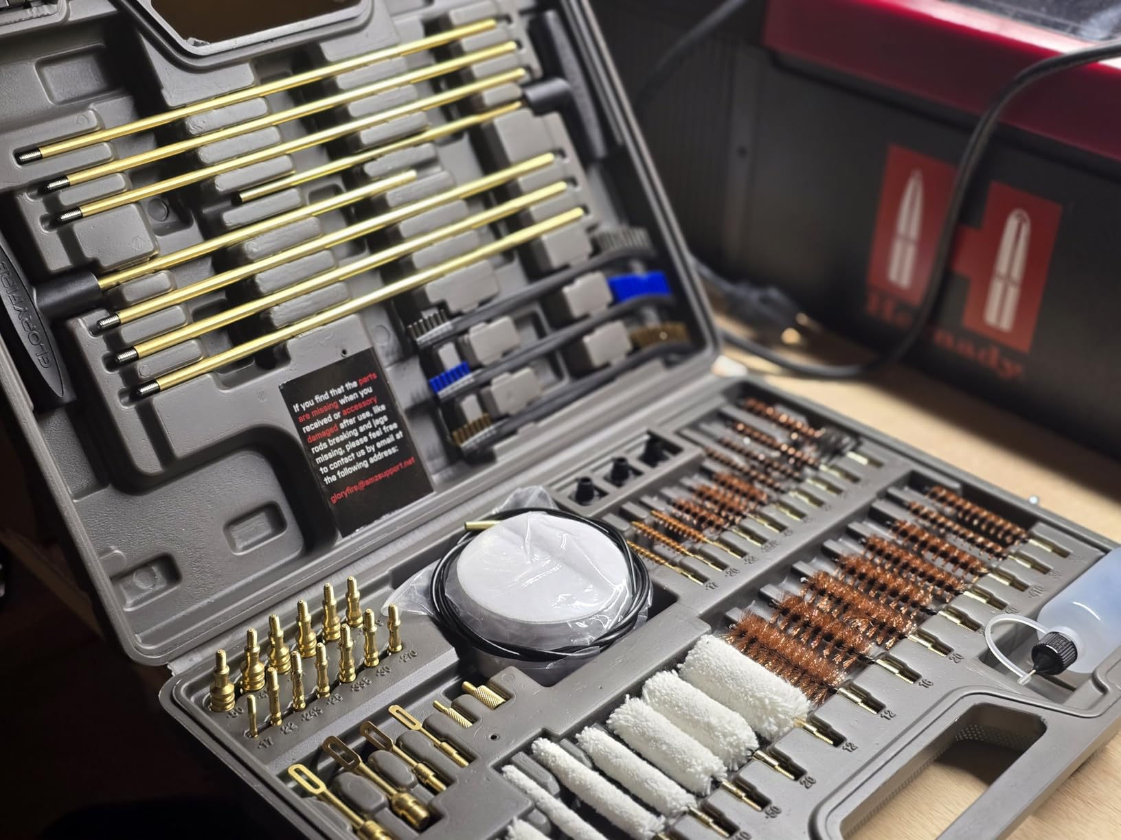 GLORYFIRE Elite Universal Gun Cleaning Kit with Reinforced Rods | All-Brass Brushes and Jags, Reinforced and Lengthened Rods for all Caliber, Cotton Mops, Wire Rope for Hunting and Shooting customer photo 1