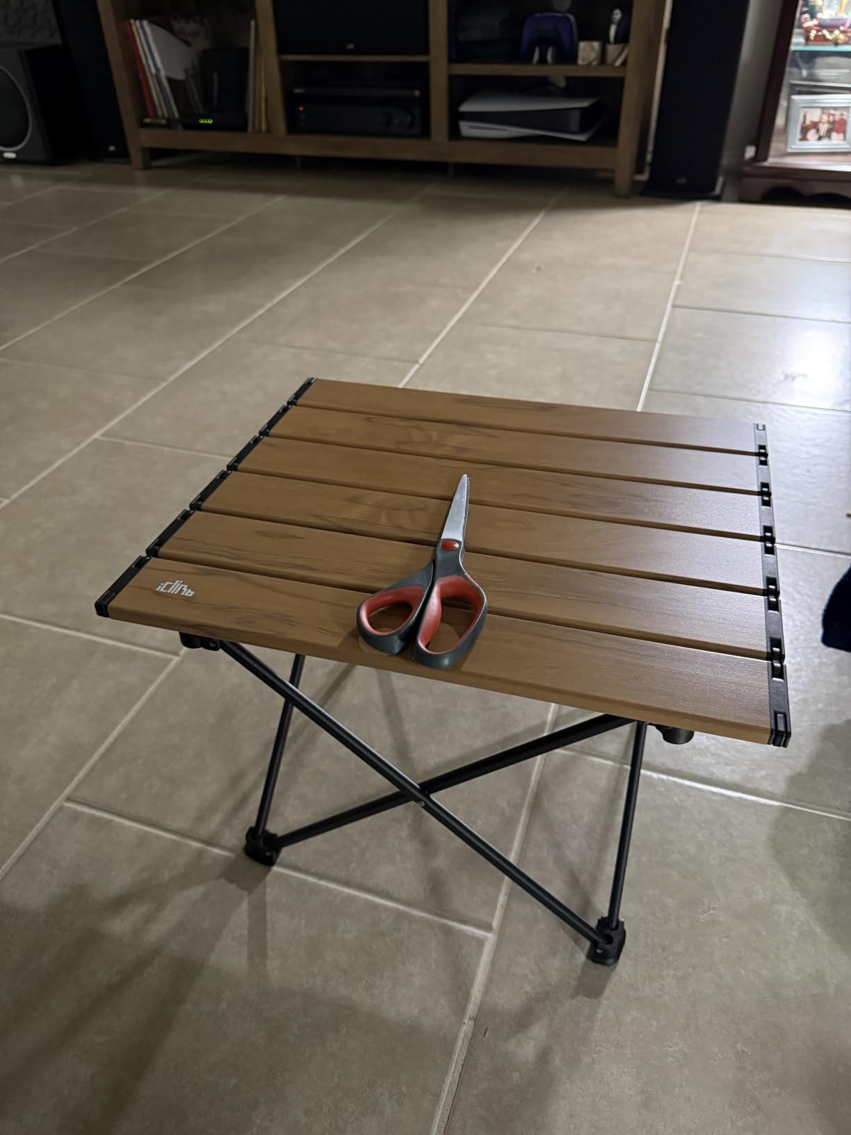 iClimb Ultralight Compact Camping Folding Table (Black - S) | with Carry Bag, for Camping Backpacking Hiking Beach Picnic customer photo 2