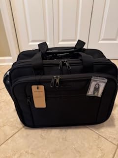 KROSER 17.3 Inch Rolling Laptop Computer Bag, Wheeled Briefcase, Roller Case | Multi-compartments, silent wheels, fits airline overhead bins for overnight business trips customer photo 1