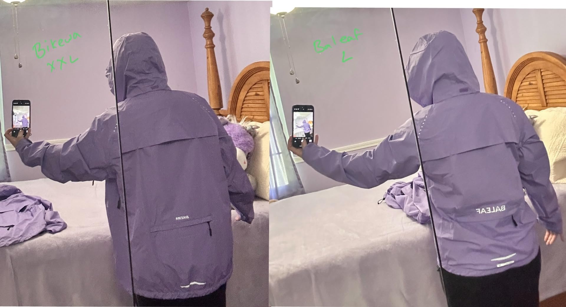 baleaf Packable Rain Jacket Women Waterproof Lightweight Jackets Hooded customer photo 1