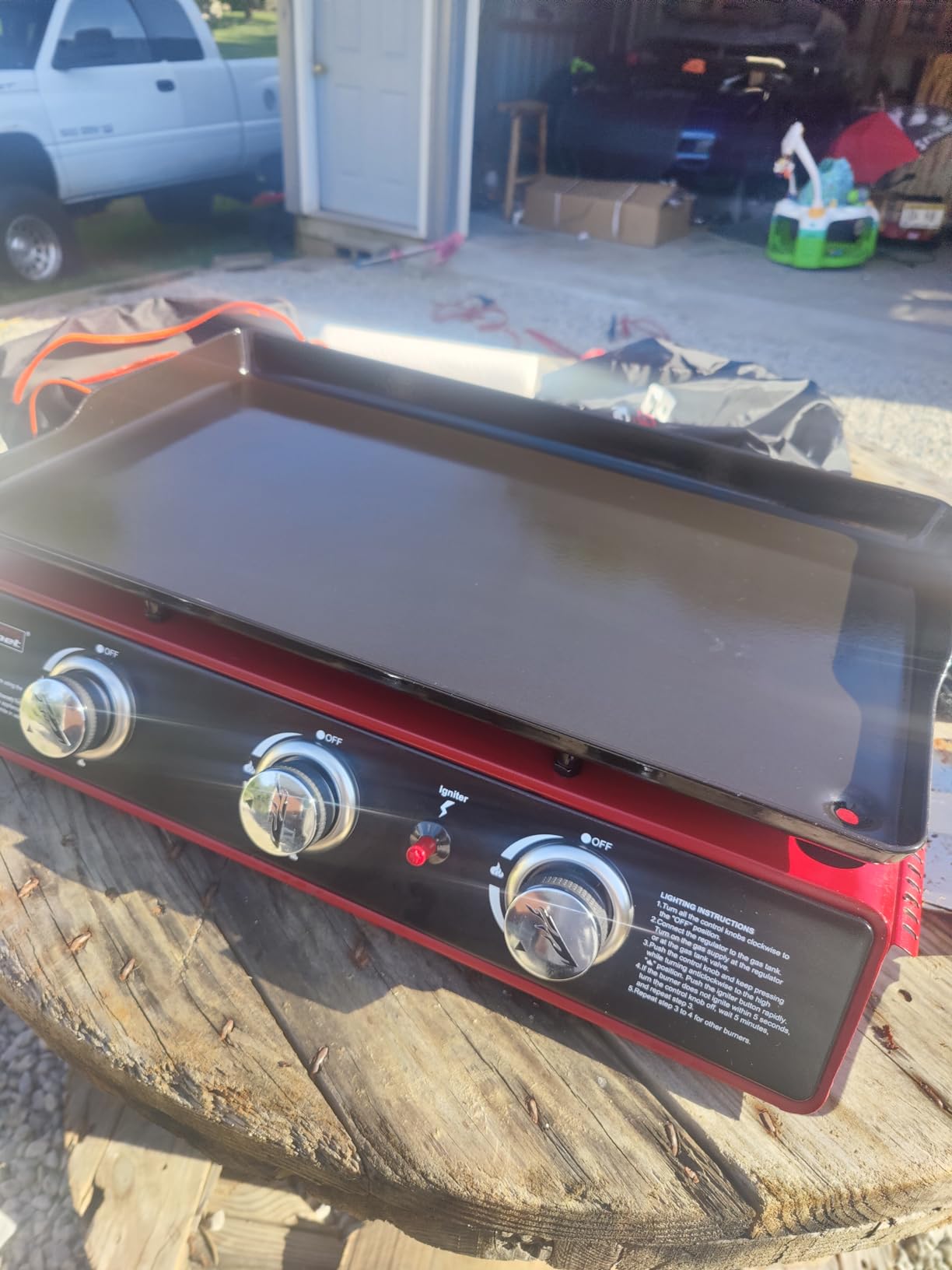 Royal Gourmet PD1301R 3-Burner Tabletop Propane Gas Griddle with Cover customer photo 2