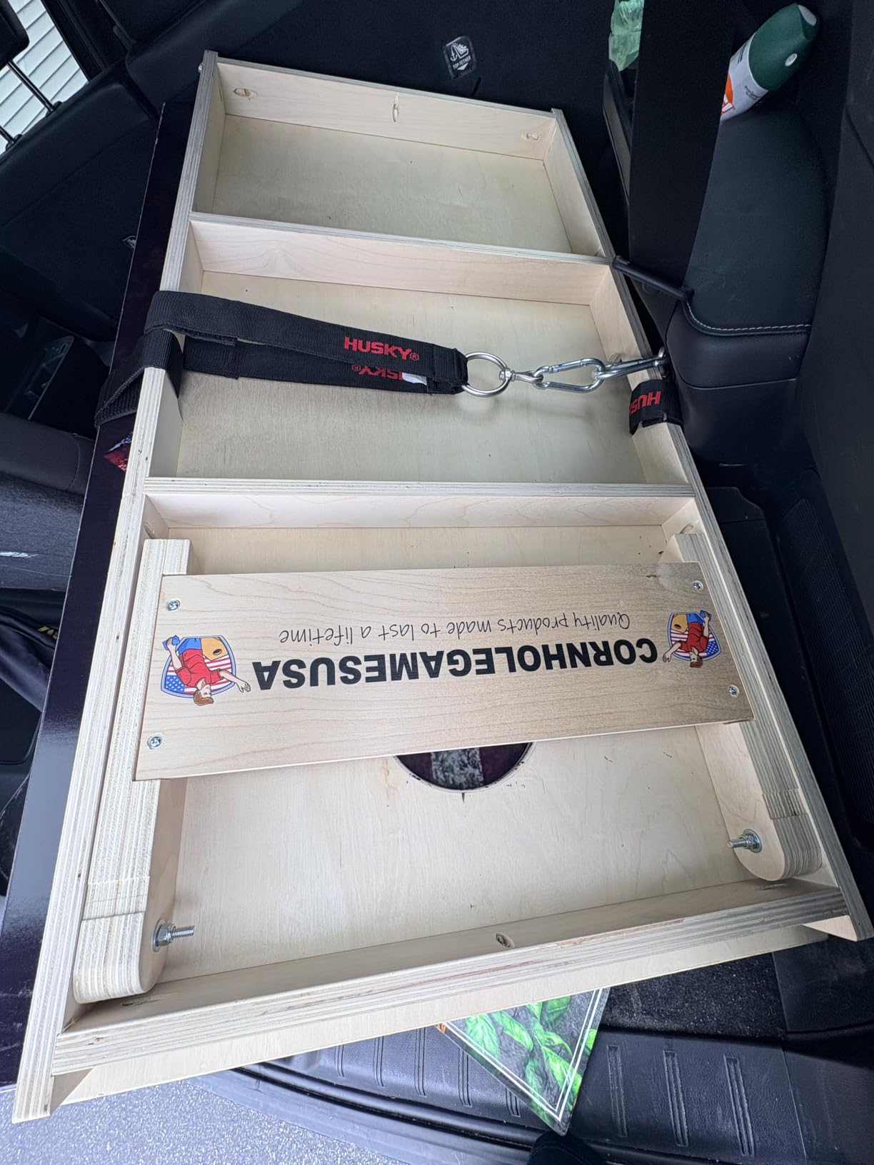 CornholeGamesUSA Pro Cornhole Boards Set | Made in USA | 3/4 Baltic Birch | No Bounce | Triple Thick Legs | Two Brace & Handles, Tournament 2x4 Regulation Set with Score Tower & Bags customer photo 2