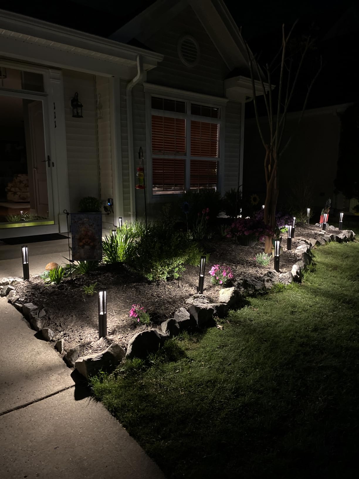 LEONLITE 12-Pack 3W LED Low Voltage Path Lights Aluminum 3000K Black | Landscape Pathway Lights, Outdoor Landscape Lighting for Driveway, Garden, 12-24V AC/DC, ETL, IP65 Waterproof, Warm White customer photo 1