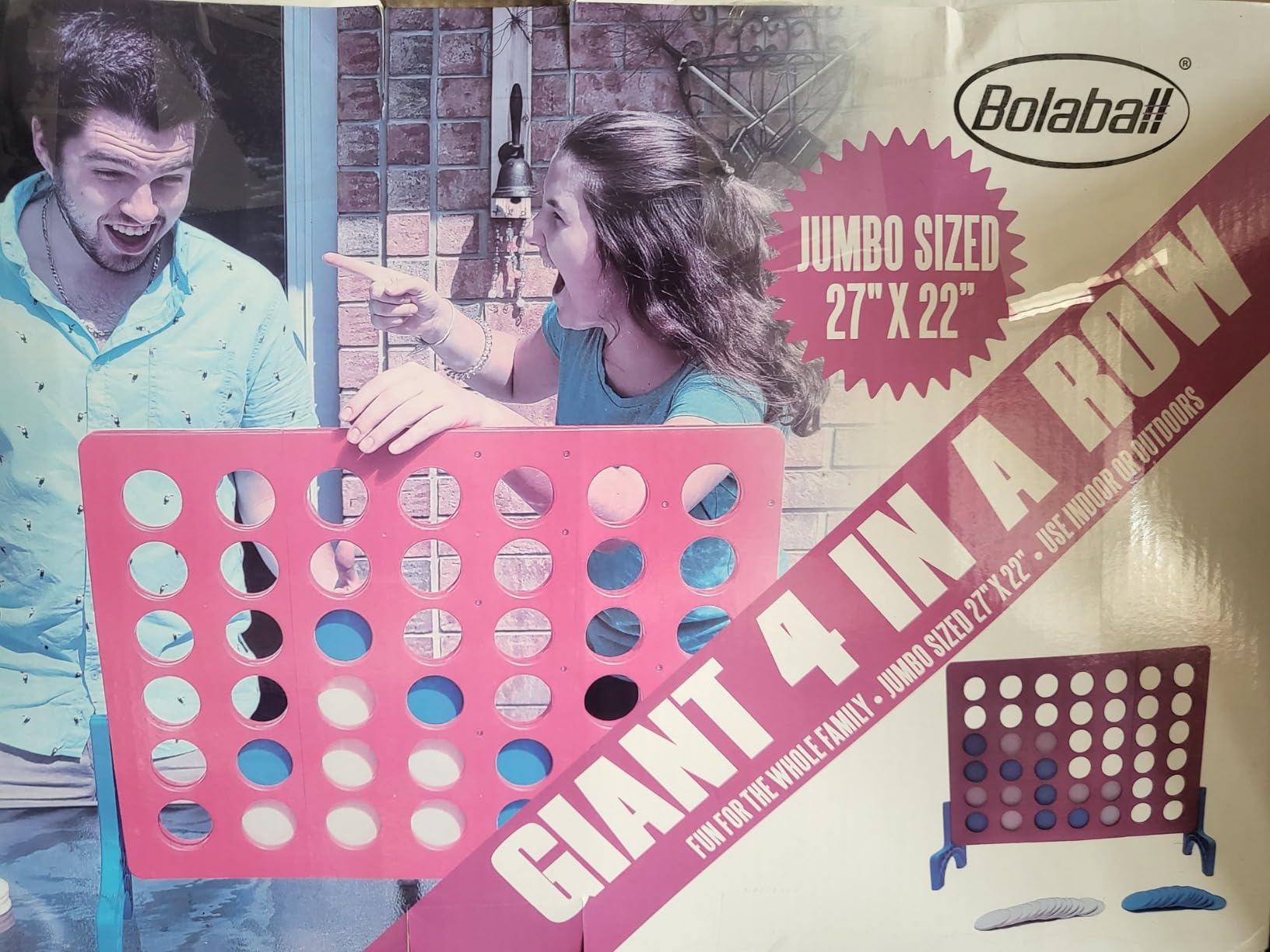 Bolaball Giant 4 in a Row Game, Jumbo Indoor and Outdoor Game for Family customer photo 1
