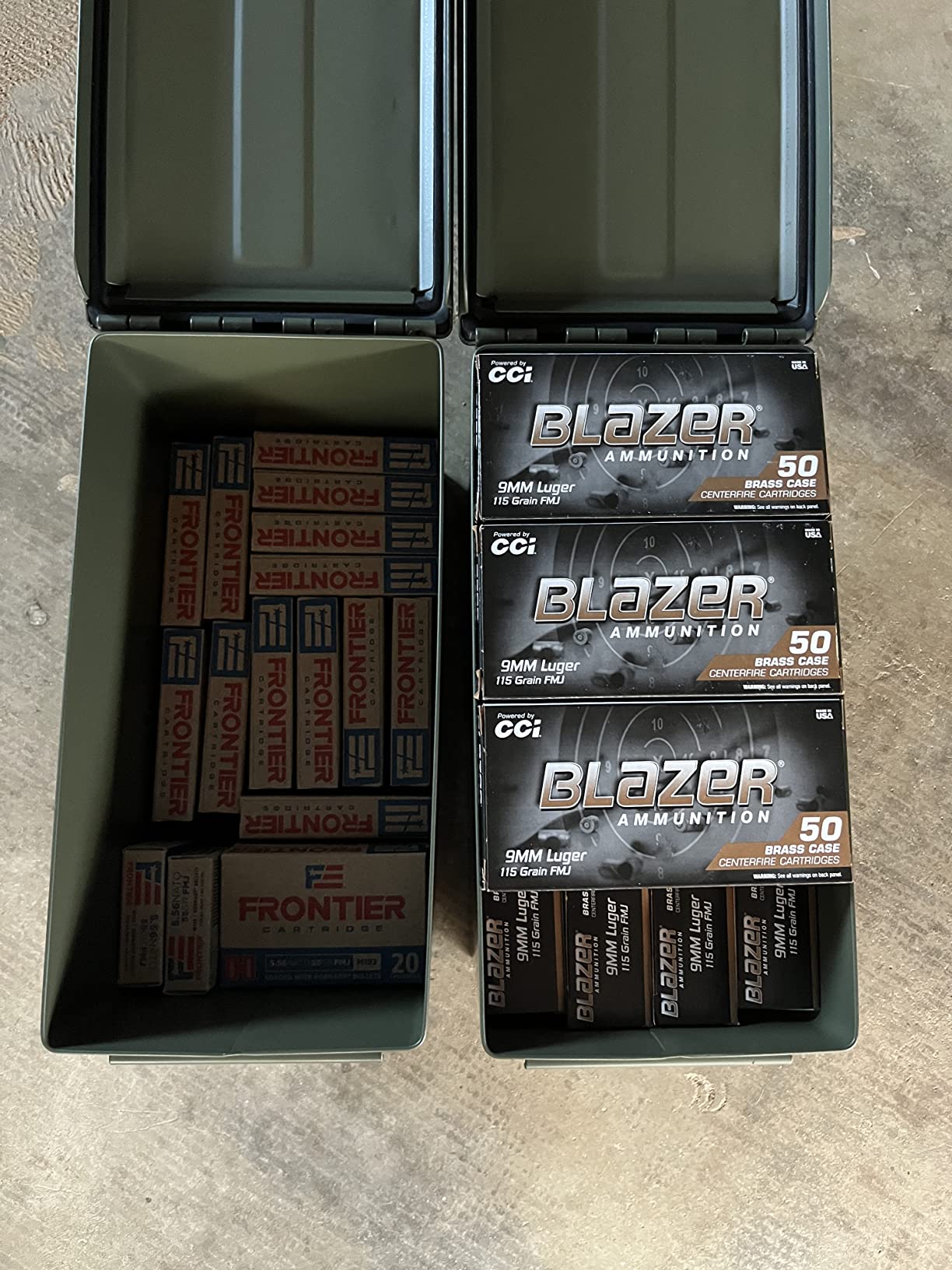 50 Cal Ammo Can Holder Box (Army Green) - Airtight & Watertight Metal Ammo Storage Box w/Hinged Lid, Locking Latch - Ideal Ammo Can Surplus for Firearms, Tactical Gear & Survival Supplies customer photo 1