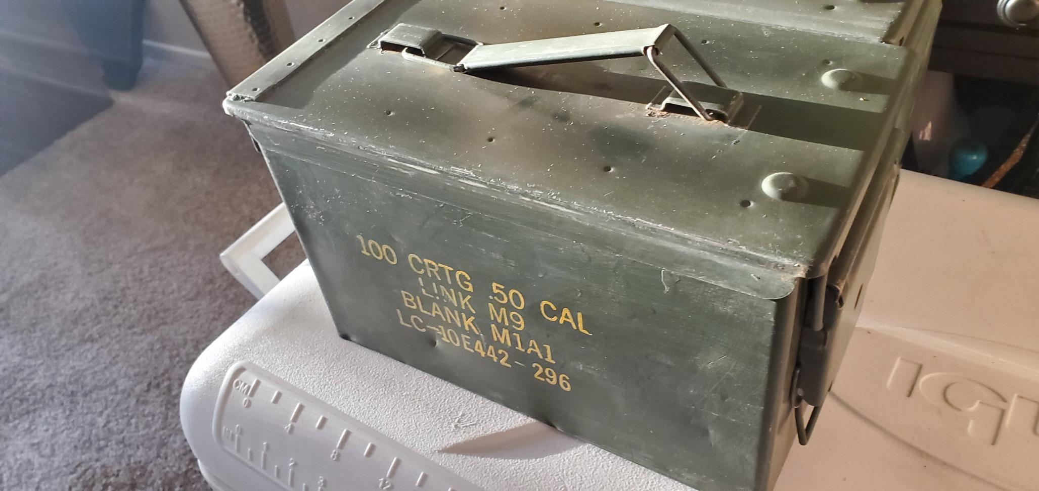 50 Cal Ammo Can Holder Box (Army Green) - Airtight & Watertight Metal Ammo Storage Box w/Hinged Lid, Locking Latch - Ideal Ammo Can Surplus for Firearms, Tactical Gear & Survival Supplies customer photo 2