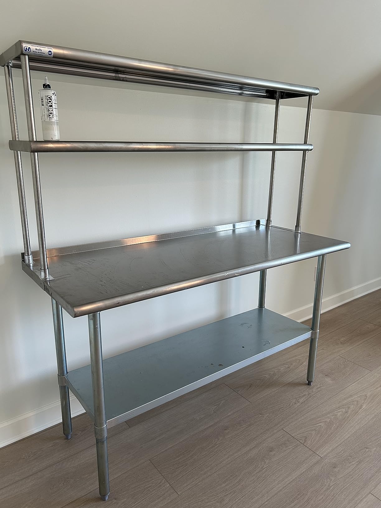 Hally Double Overshelf of Stainless Steel Shelf 12
