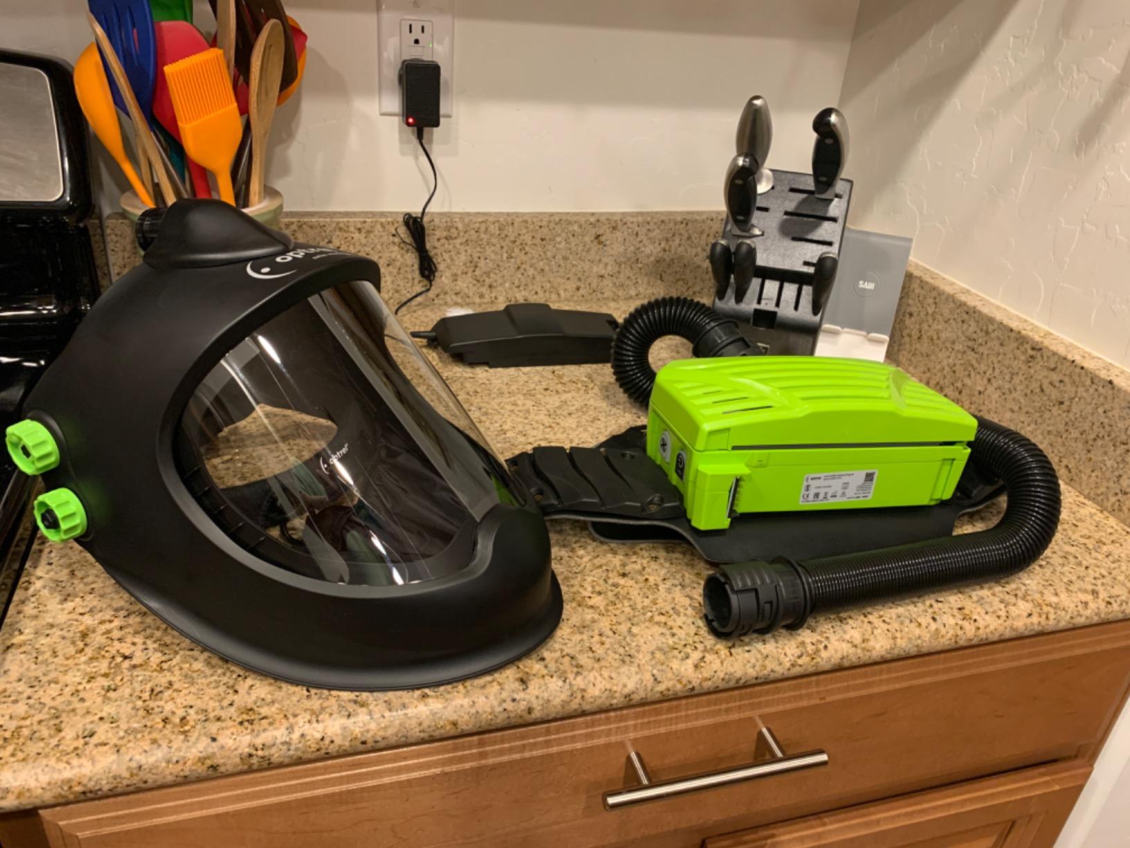 Optrel Clear High Efficiency Powered Air Purifying Respirator (PAPR) System 18 HR Battery E3000X PAPR customer photo 2